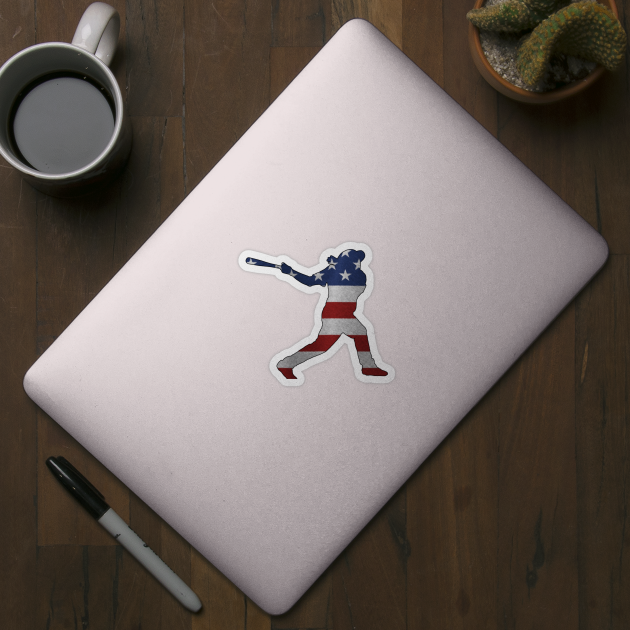 Baseball American Flag . Patriotic USA Sports Fans by Rossla Designs